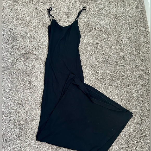 *SKIMS Soft Lounge Slip Dress Onyx Medium O-6 - Picture 6 of 10